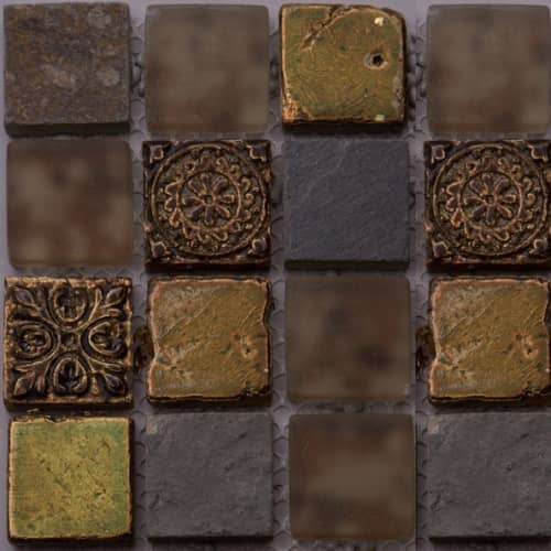 Купить Мозаика Natural Inka BDA-2309 из стекла, сланца и агломерата по низкой цене