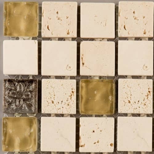 Купить Мозаика Natural Inka BDA-2333 из стекла, травертина и агломерата по низкой цене