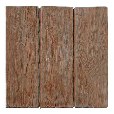 Купить Тротуарная плитка White Hills Дощечки С907-44 из искусственного камня темно-коричневая по низкой цене