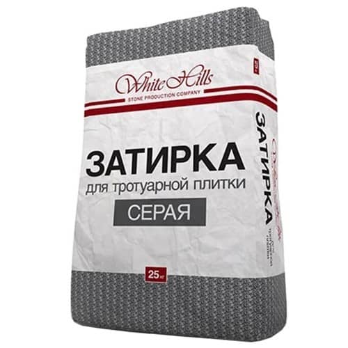 Купить Затирка White Hills цементная для тротуарной плитки серая 25 кг по низкой цене