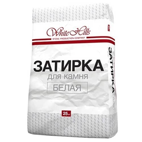 Купить Затирка White Hills цементная для камня белая 25 кг по низкой цене