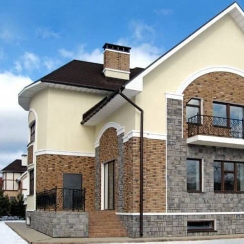 Купить Искусственный камень White Hills Девон 421-80 бежево-серый по низкой цене