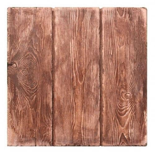 Купить Тротуарная плитка White Hills Дощечки С906-64 из искусственного камня красно-коричневая по низкой цене