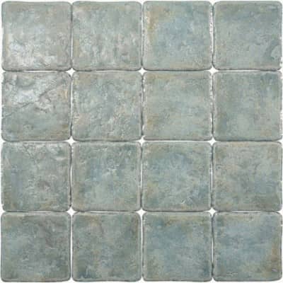 Купить Керамогранит Gambarelli Le Maioliche Blu Azzuro глянцевый 150х150 мм по низкой цене