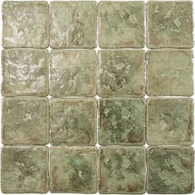 Купить Керамогранит Gambarelli Le Maioliche Verde глянцевый 150х150 мм по низкой цене