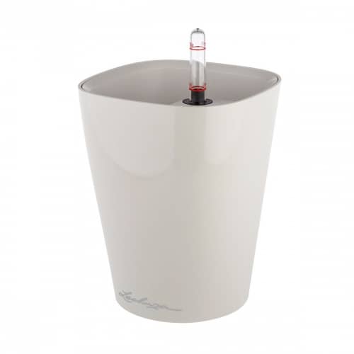 Купить Кашпо Lechuza Deltini Complete white high gloss 15x19 см по низкой цене