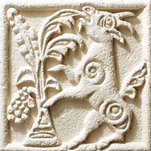 Купить Барельеф KR Professional Владимирская Русь Фавн 81030 из искусственного камня бежевый по низкой цене