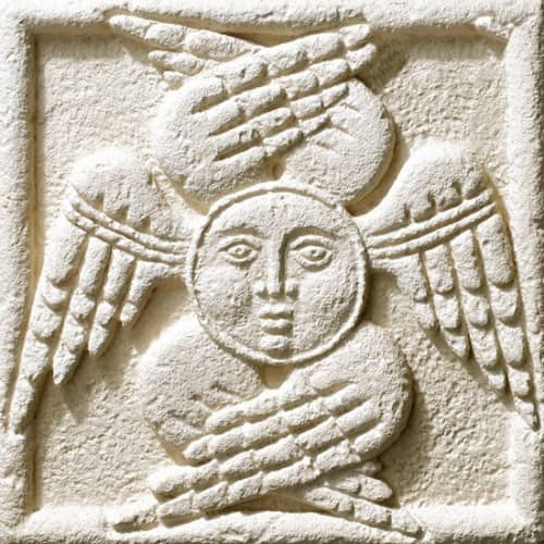 Купить Барельеф KR Professional Владимирская Русь Херувим 81130 из искусственного камня бежевый по низкой цене