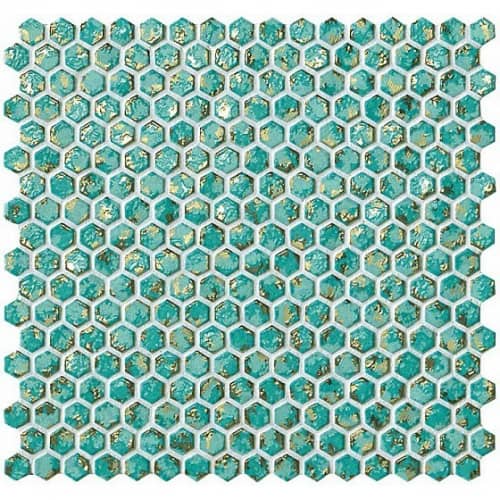 Купить Мозаика Atlas Concorde Dwell Turquoise Heхagon керамическая по низкой цене
