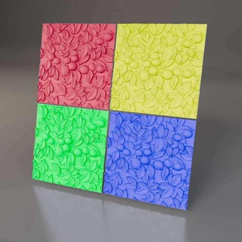 3D панель стеновая Relieffo Orange 028 из пенополиуретана 595x595x30 мм