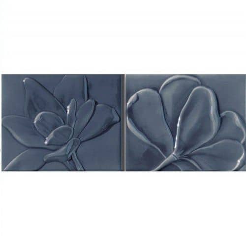 Купить Декор Epoca Le Vernis Form Fleurs A/B Blue Satin керамический по низкой цене