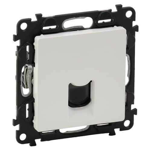 Купить Розетка телефонная Legrand Лайф без рамки белая по низкой цене