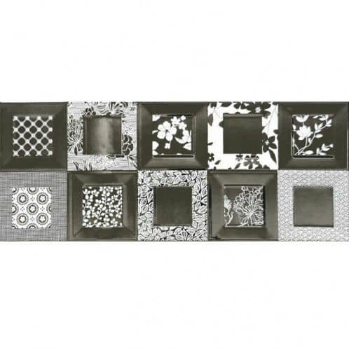 Купить Плитка Ibero Black & White Decor Bella Silver 500х200 мм по низкой цене