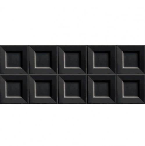 Купить Плитка Ibero Black & White Cubic Black керамическая 500х200 мм по низкой цене