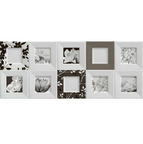 Купить Плитка Ibero Black & White Decor Bella 500х200 мм по низкой цене