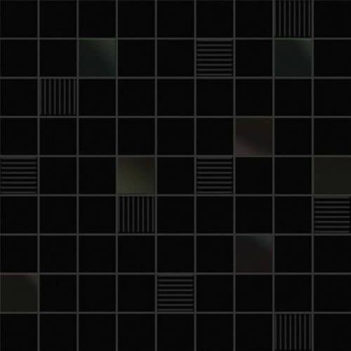 Купить Мозаика Ibero Black & White Mosaico Cubic Black керамическая по низкой цене