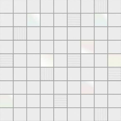 Купить Мозаика Ibero Black & White Mosaico Cubic White керамическая по низкой цене
