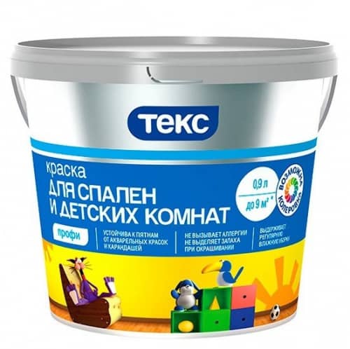 Купить Краска Текс Профи база D для спален и детских комнат 0,9 л по низкой цене