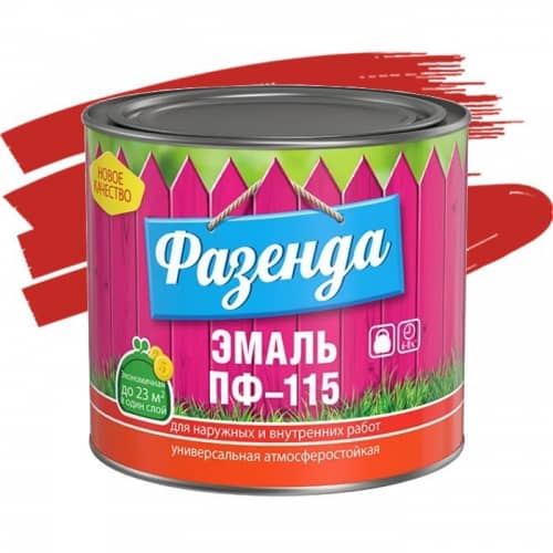 Купить Эмаль Ленинградские краски ПФ-115 Фазенда красная 2,7 кг по низкой цене
