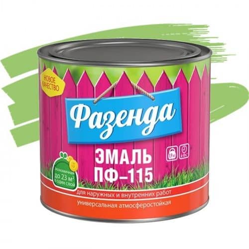 Купить Эмаль Ленинградские краски ПФ-115 Фазенда лайм 1,9 кг по низкой цене