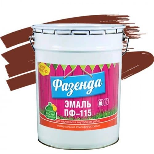 Купить Эмаль Ленинградские краски ПФ-115 Фазенда сурик 20 кг по низкой цене