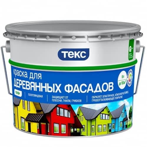 Купить Краска Текс Профи база D для деревянных фасадов 9 л по низкой цене