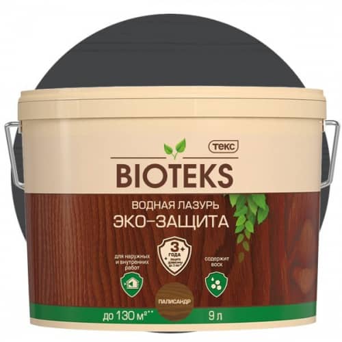 Купить Лазурь Текс Bioteks Эко-Защита водная палисандр 9 л по низкой цене
