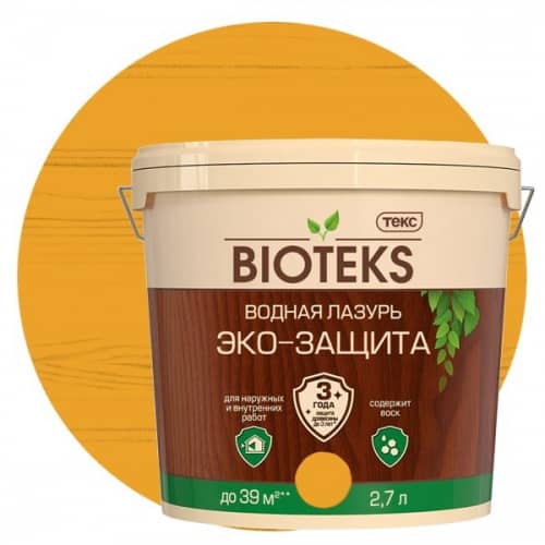 Купить Лазурь Текс Bioteks Эко-Защита водная сосна 2,7 л по низкой цене