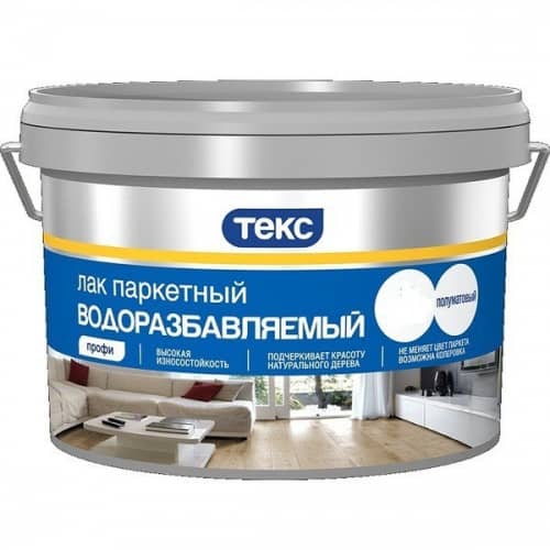 Купить Лак Текс Профи паркетный водоразбавляемый полуматовый 10 л по низкой цене