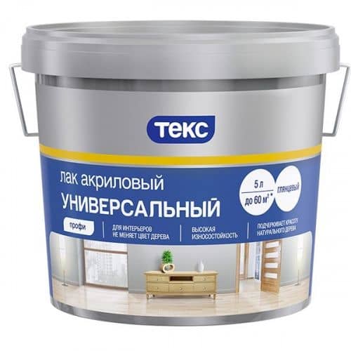 Купить Лак Текс Профи паркетный водоразбавляемый глянцевый 5 л по низкой цене