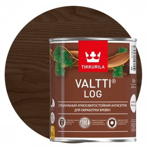 Купить Антисептик Tikkurila Valtti Log палисандр 0,9 л по низкой цене
