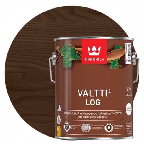 Купить Антисептик Tikkurila Valtti Log палисандр 2,7 л по низкой цене