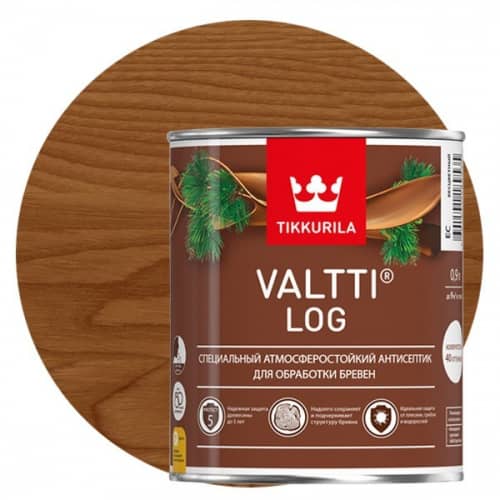 Купить Антисептик Tikkurila Valtti Log тик 0,9 л по низкой цене