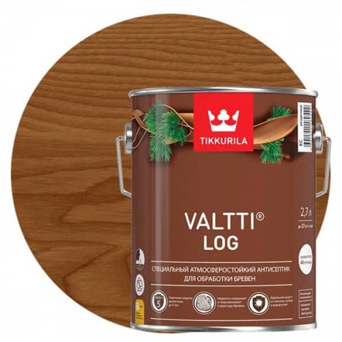 Купить Антисептик Tikkurila Valtti Log тик 2,7 л по низкой цене