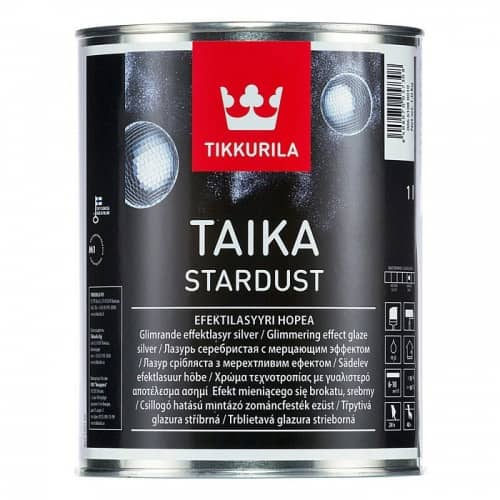 Купить Краска Tikkurila Taika Stardust глубокоматовая мерцающая серебристая 1 л по низкой цене