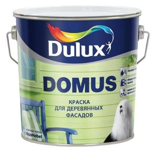 Купить Краска Dulux Domus база BС для деревянных фасадов полуглянцевая 9 л по низкой цене