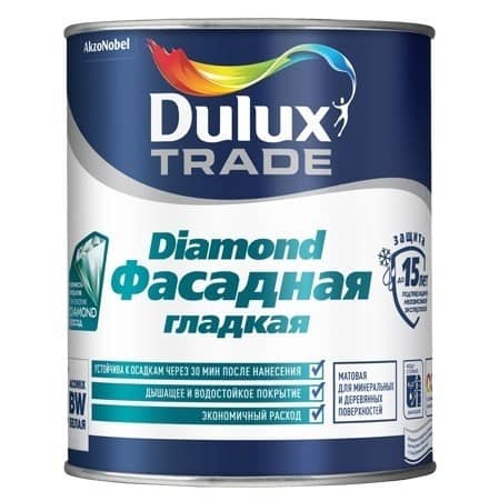 Купить Краска Dulux база BW фасадная гладкая матовая 1 л по низкой цене