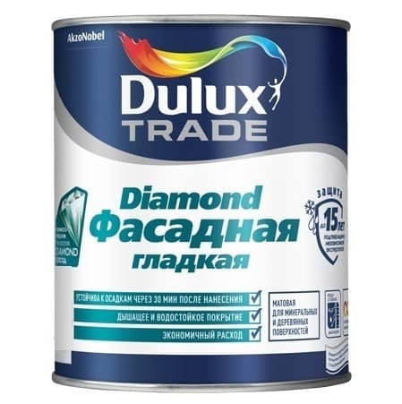 Купить Краска Dulux база BС фасадная гладкая матовая 2,25 л по низкой цене