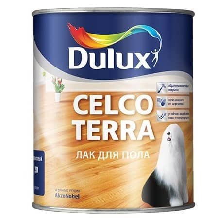 Купить Лак Dulux Celco Terra 45 алкидно-уретановый для пола полуглянцевый 1 л по низкой цене