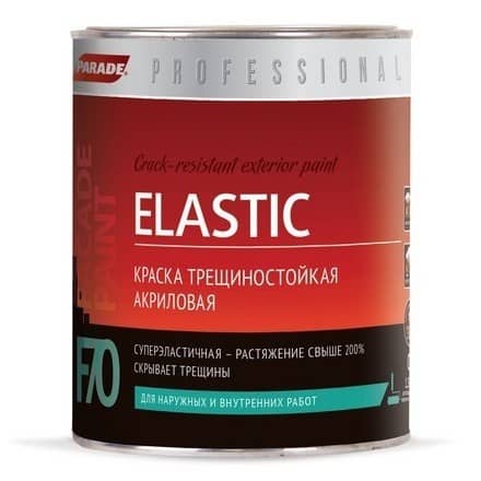 Купить Краска Parade Professional F70 Elastic акриловая шелковисто-матовая основа А 0,9 л по низкой цене