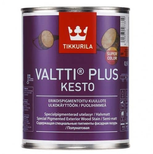 Купить Лазурь Tikkurila Valtti Plus Kesto OPP фасадная полуматовая 0,9 л по низкой цене