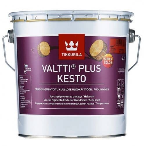 Купить Лазурь Tikkurila Valtti Plus Kesto OPP фасадная полуматовая 2,7 л по низкой цене