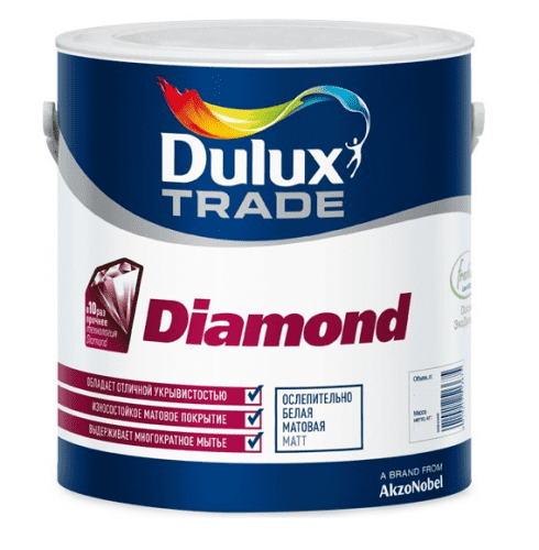 Купить Краска Dulux Trade Diamond Matt база BC для стен и потолка матовая 0,9 л по низкой цене