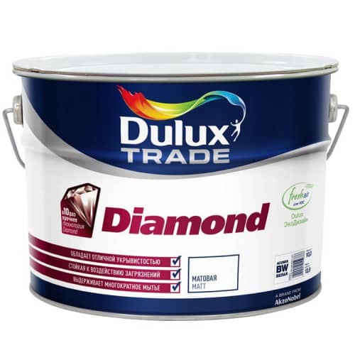 Купить Краска Dulux Diamond Matt BW 10 л по низкой цене
