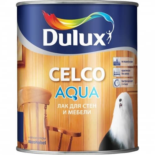 Купить Лак Dulux Celco Aqua 10 на водной основе по дереву матовый 1 л по низкой цене
