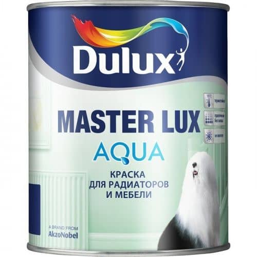 Купить Эмаль Dulux Master Lux Aqua 40 акриловая для радиаторов и мебели база BW полуглянцевая 2,5 л по низкой цене