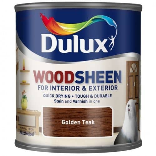 Купить Лак-морилка Dulux Woodsheen на водной основе по дереву полуматовый золотой тик 0,25 л по низкой цене