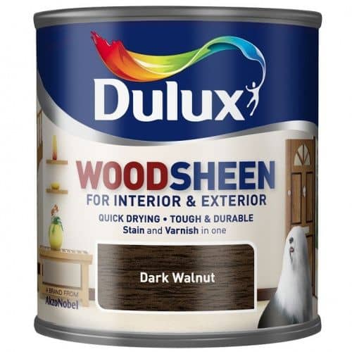 Купить Лак-морилка Dulux Woodsheen на водной основе по дереву полуматовый темный орех 0,25 л по низкой цене