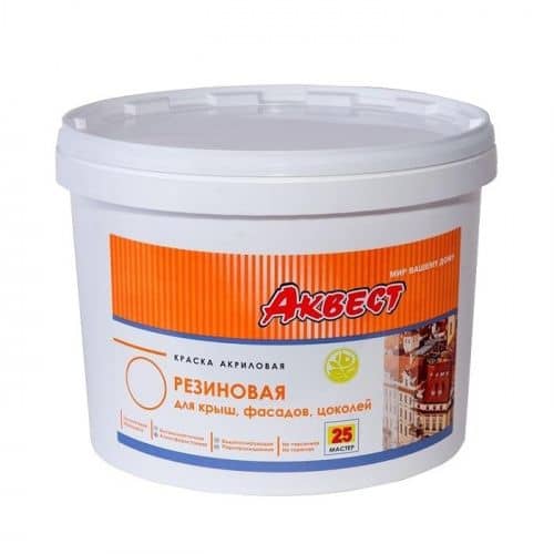 Купить Краска Аквест-25 База С резиновая для крыш и фасадов 2,4 кг по низкой цене