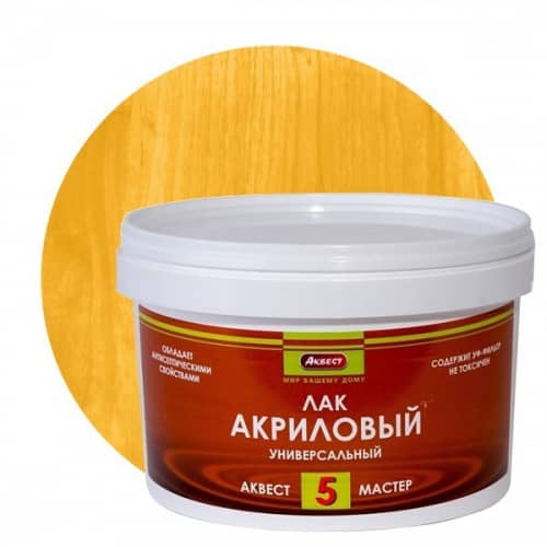 Купить Лак Аквест-5 акриловый полуглянцевый Сосна 10 кг по низкой цене